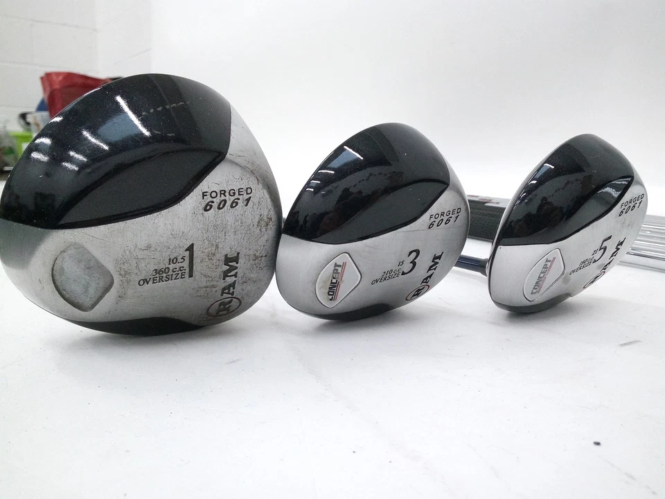 RAM Golf Club Set with Bag - Irons Woods Putter X14 Clubs Tour Flex Carbon Fiber - Image 3 of 4