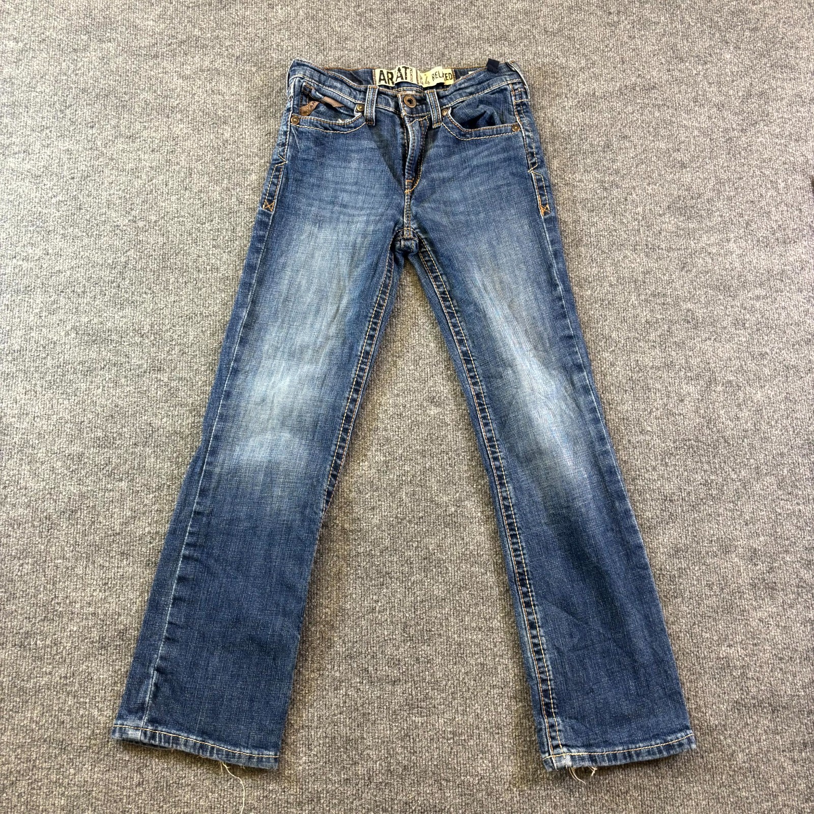Ariat B4 Relaxed Fordham Jeans Boys 12 Denali Denim Medium W