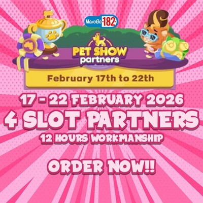 MonoGo-182  PET SHOP PARTNERS  4 Slot - Full Carry 80K Point - 12 Hours