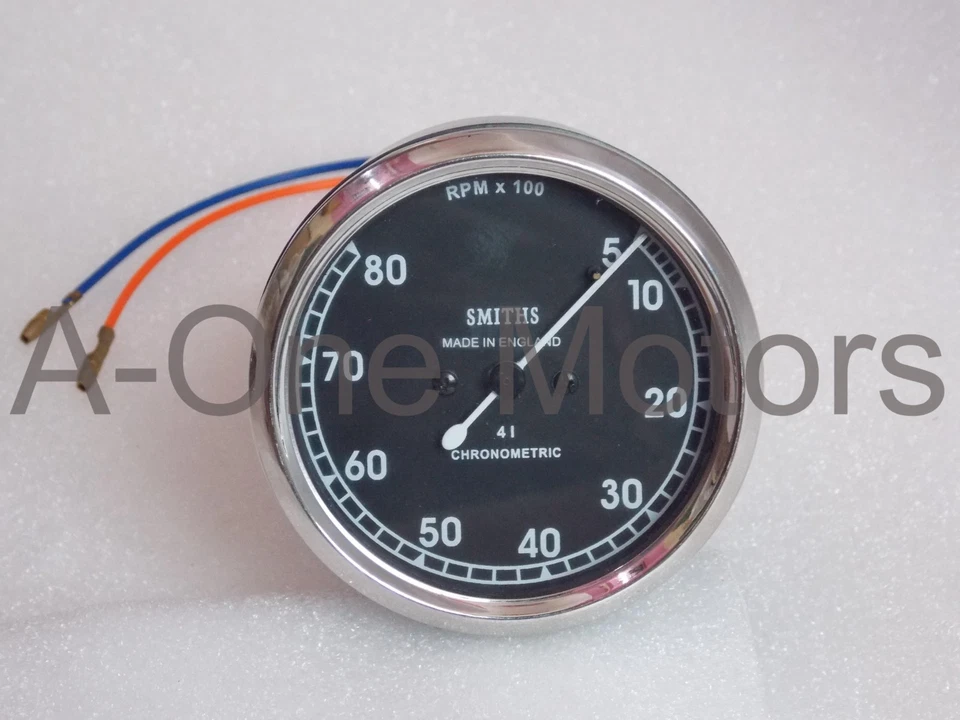 Replica Smiths Tacho Meter 5-8000 Rpm Tachometer 4:1 Ratio Fit For Vintage Bike - Image 3 of 4