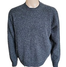 J Crew Sweater Mens Medium Dark Gray 100 Lambswool Knit Creweck Pullover