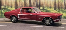 **READ** 1/18 Autoart Millenium 1968 Ford Mustang GT Red Diecast 