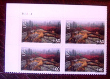 US stamps - #C38 Plate Block, 60c airmail  MNH -  Lot#aj8