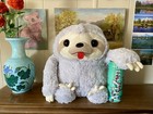 Namakemono No Mikke Let’s Join Hands Grey Sloth Plush By Amuse Tongue Out Awake — photo 1