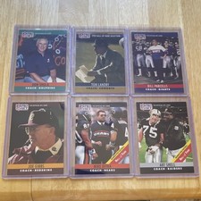 Pro Set 1990 Hall of Fame Coach 6 Card Lot Shula Landry Parcells Gibbs Ditka NFL