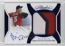 2025 Panini Flawless Prospect Sapphire /15 Shinnosuke Ogasawara Patch Auto 17uv