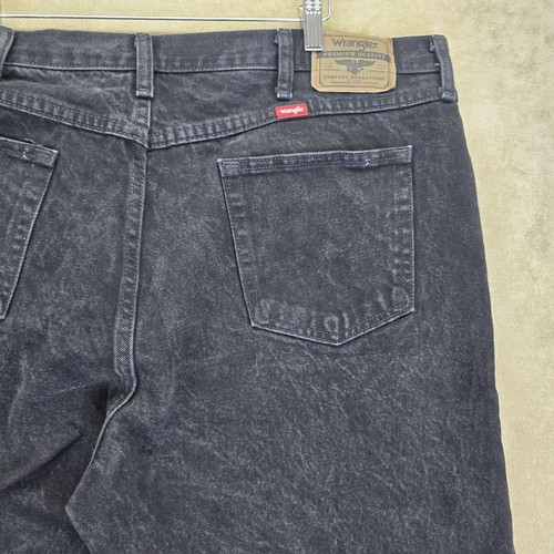 Jeans vintage Wrangler uomo denim nero vestibilità rilassata taglia 42x30 vita alta - Foto 20 di 21
