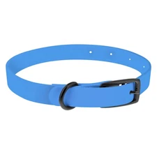 MiMu Medium Silicone Dog Collar - Blue 19.5in Stylish Dog Collar with Prong