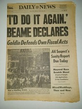 New York Daily News newspaper August 29, 1977 Son of Sam Sanity Report Due Today