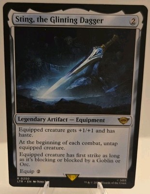Sting, the Glinting Dagger MTG Universes Beyond: the Lord of the Rings Regular 