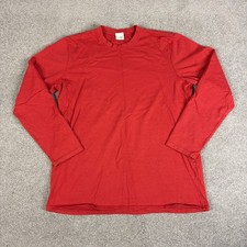 Baldwin Scout Long Sleeve Crewneck Shirt Mens Medium Red Made in USA