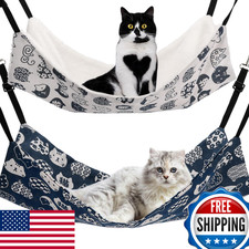 Admaison Cat Hammock for Cage - Reversible 2-Pack, Adjustable Pet Bed for Small
