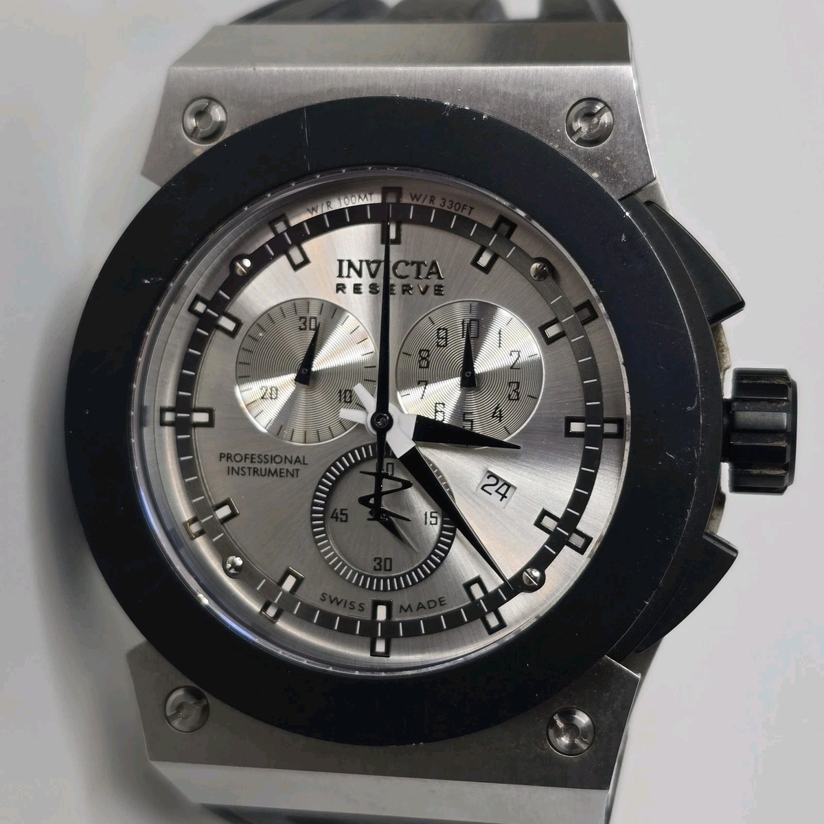 Invicta Reserve Akula Men's Chronograph Watch 4845 Silver 52mm