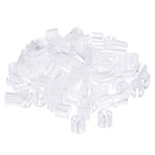 150pcs Clothes Hanger Markers Blank Tags Fit 3.5mm Rod Transparent