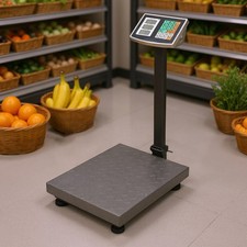 UK Commercial LCD Digital Industrial Platform Postal Weighing Scales 100KG/300KG