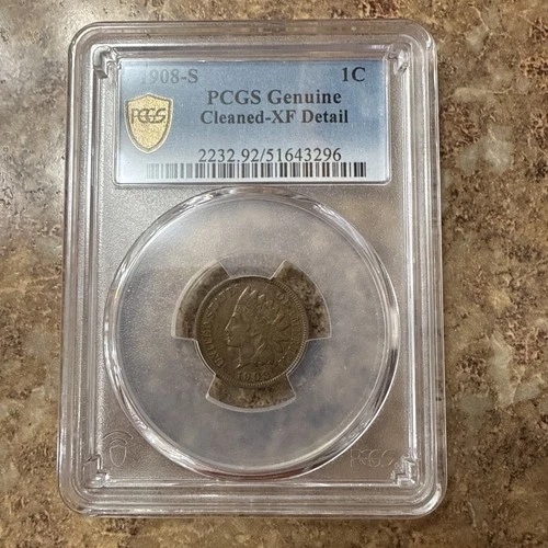 1908-S Indian Head Cent PCGS Semi- Key Date XF Detail