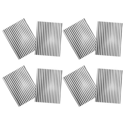 8Pcs Durable Aluminum Corrugated Roofing Panels for Dollhouse Miniature Roof