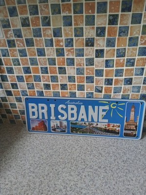 BRISBANE AUSTRALIEN BLAUES NUMMERNSCHILD SCHATZKAMMER CASINO STADT KATZENGESCHICHTE BRÜCKENHALLE
