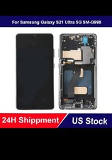 For Samsung Galaxy S21 Ultra 5G SM-G998U1 LCD Display Touch Screen Frame Replace