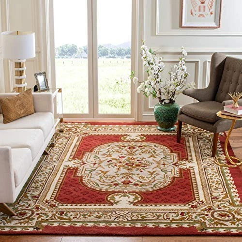Classic Collection 4' x 6' Burgundy CL755A Handmade Traditional Oriental - Image 2 of 4