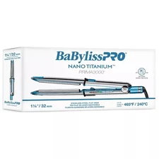 BabylissPRO Nano Titanium Prima 3000 Flat Iron Size 1.25" *Box may be damaged