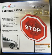 Flashing LED Stop Sign Garage Parking Assistant System  Bumper Sensor,Red