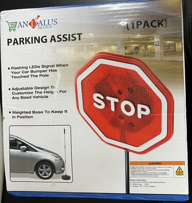 Flashing LED Stop Sign Garage Parking Assistant System  Bumper Sensor,Red