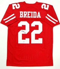 Matt Breida  Autographed Red Pro Style Jersey- Beckett Authenticated *L2