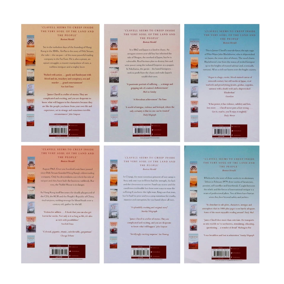 Shogun by James Clavell: The Asian Saga 6 Books Collection Set - Fiction - PB - Image 3 of 4