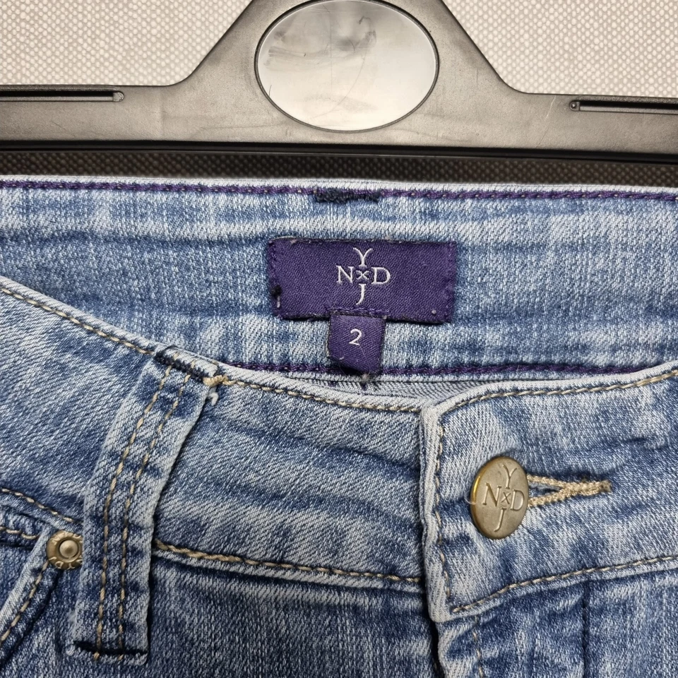 Pantalones de mezclilla NYDJ para mujer talla 6 lavado claro W 30 L 29 elástico cierre de cremallera pierna recta Foto 3 de 4