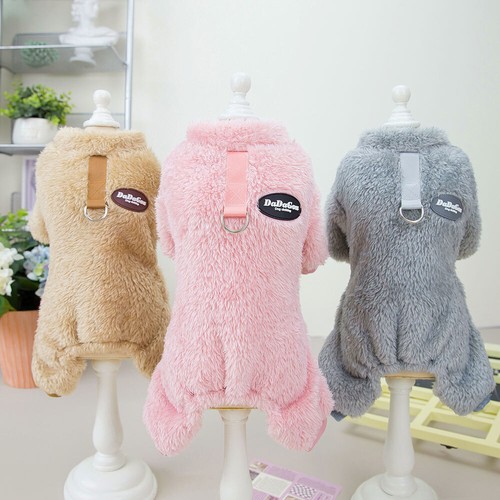 Warm Fleece Dog Cat Jumpsuit Small Pet Puppy Winter Coat Pajamas Jumper Clothes - Picture 11 of 22