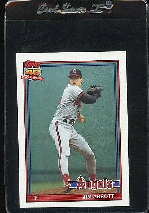 1991 OPC O PEE CHEE #285 JIM ABBOTT CALIFORNIA ANGELS 