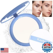 evpct Oil Control Pressed Face Powder Compact for Women, Translucent Setting 