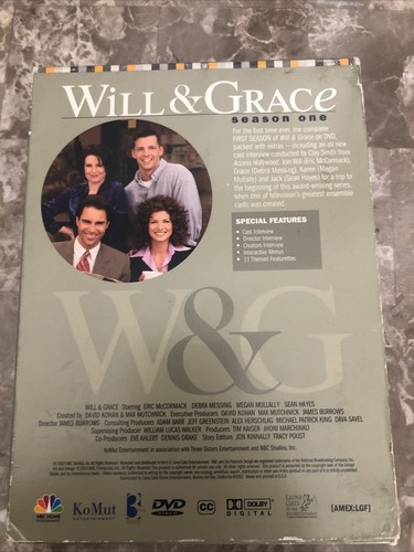 Will Grace - Season 1 (DVD, 2003, 4-Disc Set) - Picture 2 of 6