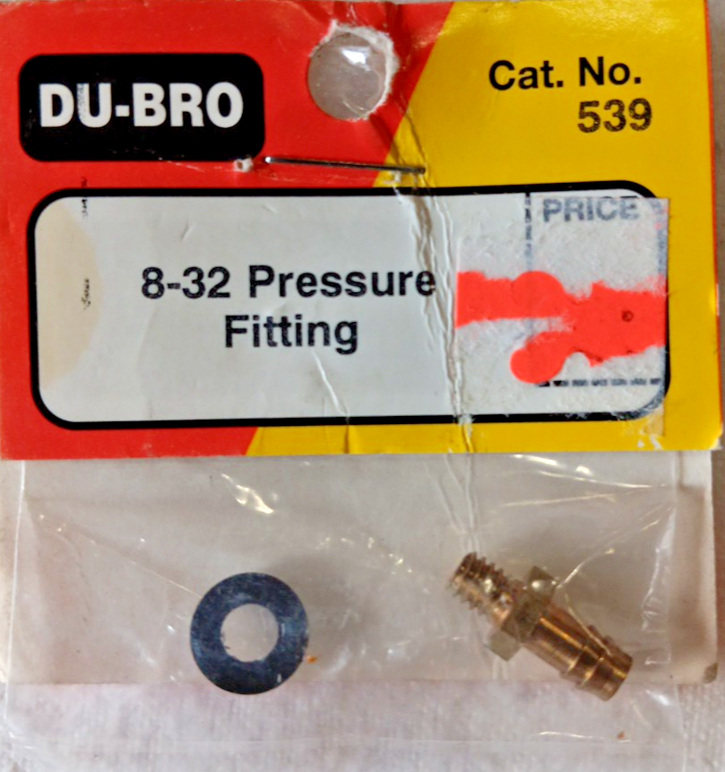 Du-Bro 539 8-32 Druckverschraubung – Messing, Inkl. Mutter & Scheibe