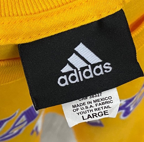 NEW Youth Kids L Adidas LA Lakers Steve Nash NBA Cotton Jersey Player Tee Shirt - Picture 6 of 18