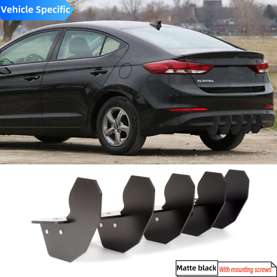 #ad FIT FOR 2017 18 HYUNDAI ELANTRA REAR BUMPER DIFFUSER LIP SPLITTER ABS W SCREWS $63.75