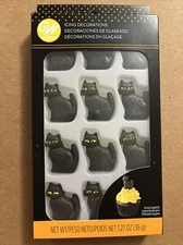 Wilton Black Cat Royal Icing Decorations, Pack of 10