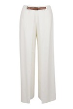 Ralph Lauren Purple Label Palazzo Kimberly Wool Wide Leg Trousers Leather Belt