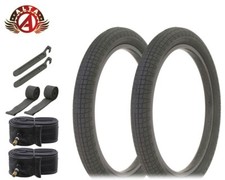 ALTA 20" X 2.30" BLACK SEMI-SLICK STREET PARK TIRES BMX CRUISER BICYCLES 8PC SET