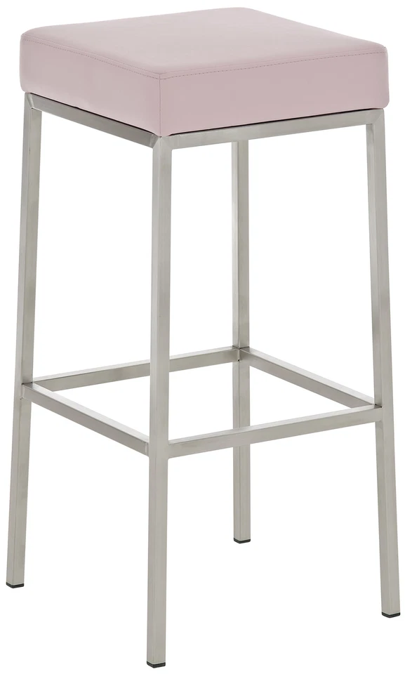 Tabouret de Bar Montreal 85 Similicuir Pied Repose-pied Métal Acier inoxydable - Photo 1/1