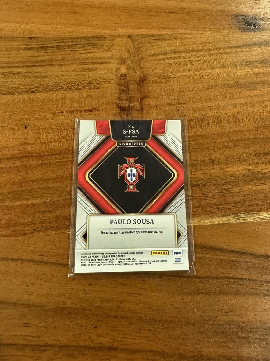 Paulo Sousa 2022-23 Panini Select FIFA Silver Prizm Autograph