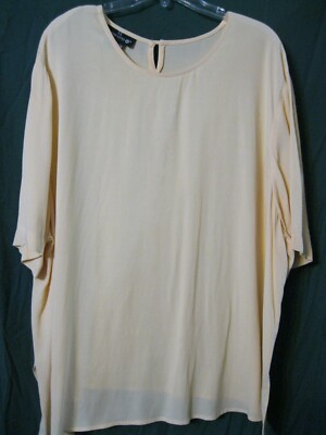 Carole Little II, 24W, SS Blouse, Pale Yellow