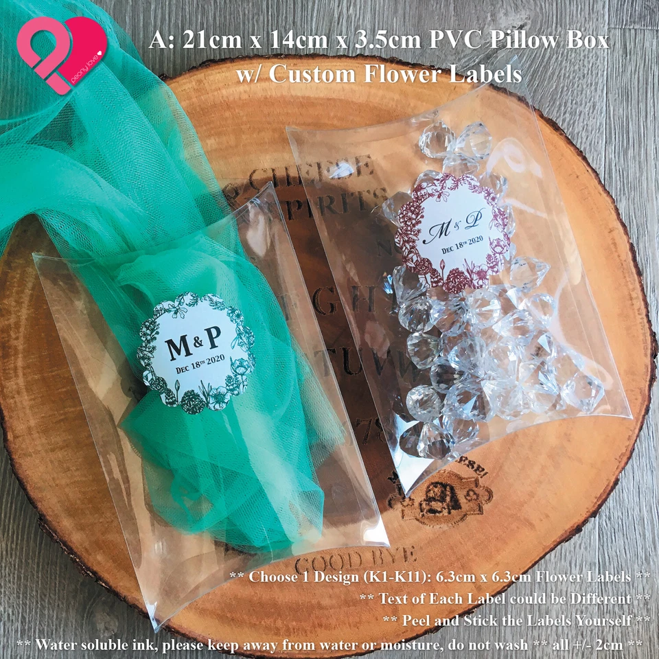 ПВХ пластик прозрачный подушка круглый куб подарок пользу конфеты коробка заказ текст - Изображение 2 из 4