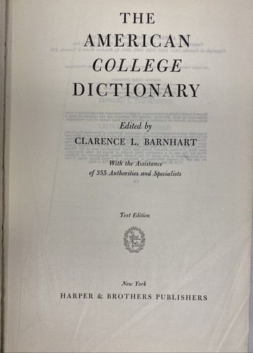 The American College Dictionary Text Edition copyright 1974 Harper & Brothers - Imagen 7 de 12
