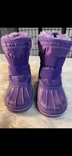GIRLS THERMOLITE SNOW BOOTS PURPLE M 7/8 PRE OWNED SKU A 2