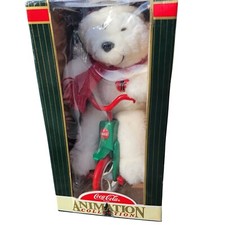 Coca-Cola Animation Collection Polar Bear On Tricycle Plush In Original Box