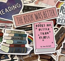 Reading sticker Set - Stickers Grab Bag - book Lovers - 10 Stickers