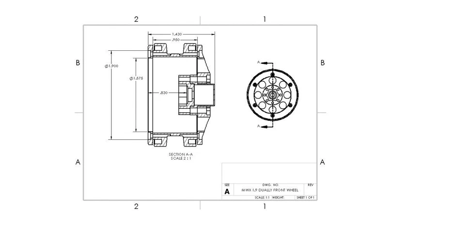 1.9 Dually RC Wheel Set by MotoWorx Racing - Image 4 of 4