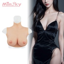 Minaky C-G Cup Silicone Breast Forms Plate Realistic Fake Boobs For Crossdresser